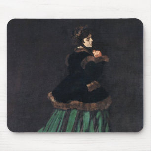 Monet Woman in Green Dress Mouse Mat