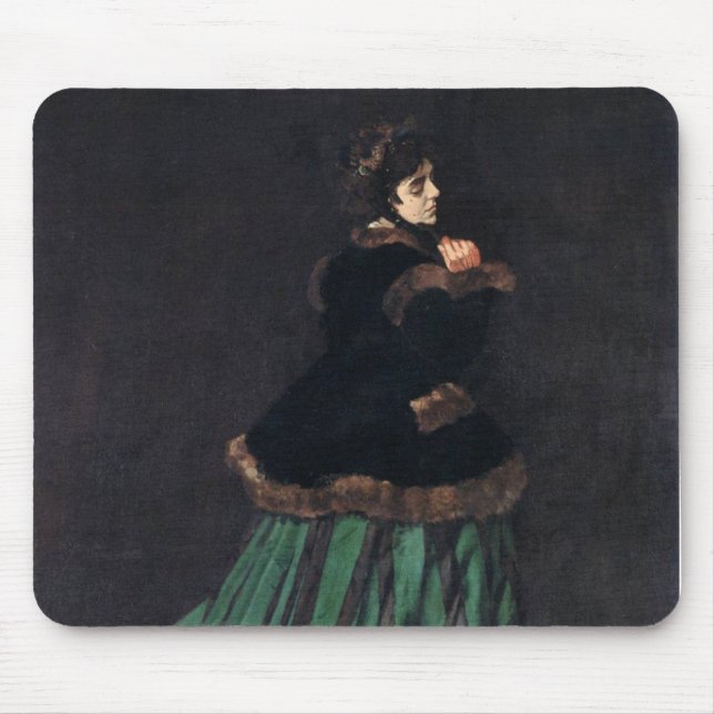 Monet Woman in Green Dress Mouse Mat (Front)