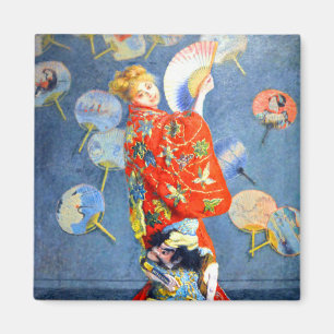Monet Woman in Japanese Costume Magnet