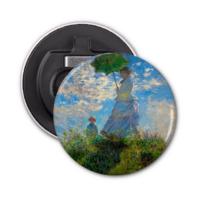 Monet Woman Parasol Impressionism Bottle Opener (Front)