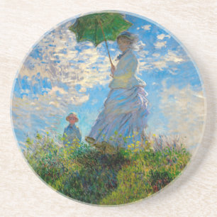 Monet Woman Parasol Impressionism Coaster