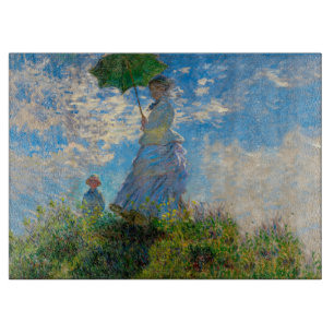 Monet Woman Parasol Impressionism Cutting Board