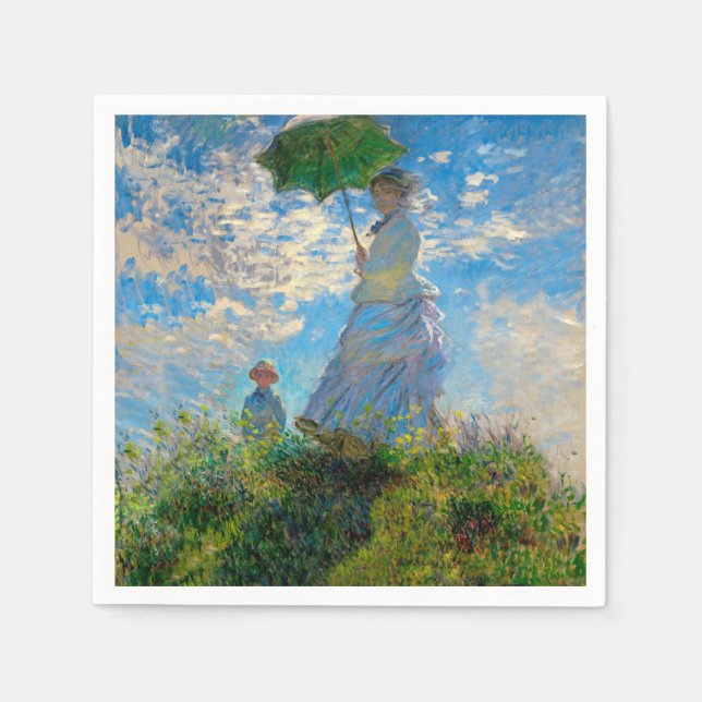 Monet Woman Parasol Impressionism Napkin (Front)