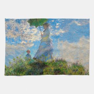 Monet Woman Parasol Impressionism Tea Towel