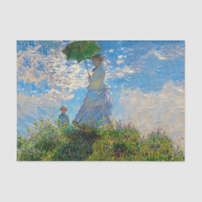 Monet Woman Parasol Impressionism Tissue Paper (Front)
