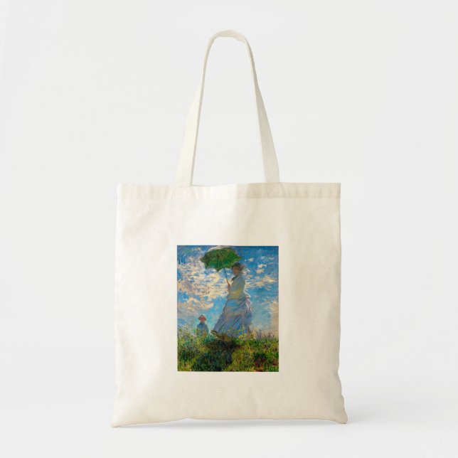 Monet Woman Parasol Impressionism Tote Bag (Front)