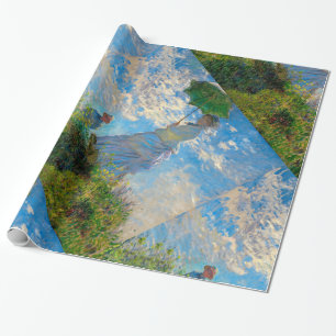 Monet Woman Parasol Impressionism Wrapping Paper