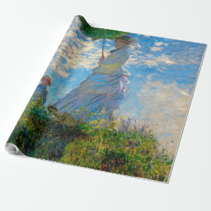Monet Woman Parasol Impressionism Wrapping Paper