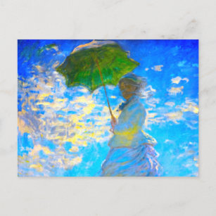 Monet Woman with a Parasol Announcement Postcard