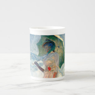 Monet Woman with a Parasol Facing Left Bone China Mug