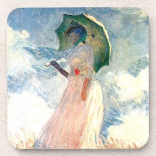 Monet Woman with a Parasol Facing Left Coaster