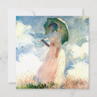 Monet Woman with a Parasol Facing Left