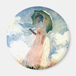 Monet Woman with a Parasol Facing Left Magnet