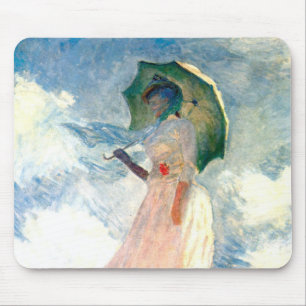 Monet Woman with a Parasol Facing Left Mouse Mat