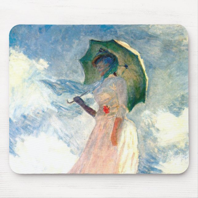 Monet Woman with a Parasol Facing Left Mouse Mat (Front)