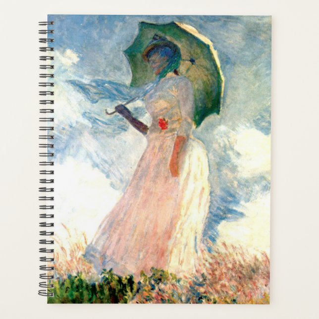 Monet Woman with a Parasol Facing Left Planner (Front)