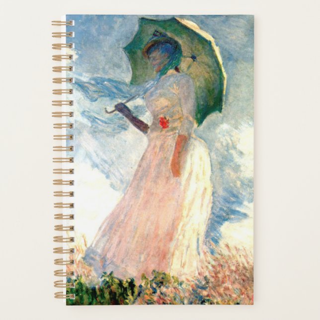 Monet Woman with a Parasol Facing Left Planner (Front)
