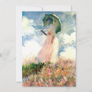 Monet Woman with a Parasol Facing Left Save The Date