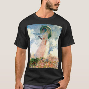 Monet Woman with a Parasol Facing Left T-Shirt