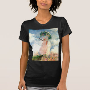 Monet Woman with a Parasol Facing Left T-Shirt