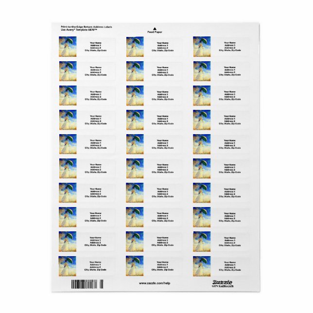 Monet Woman with a Parasol Facing Right (Full Sheet)