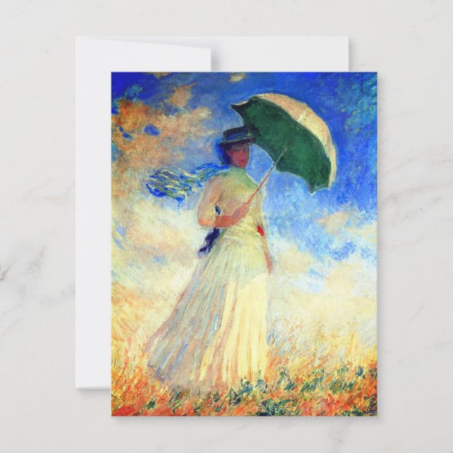 Monet Woman with a Parasol Facing Right Card (Front)