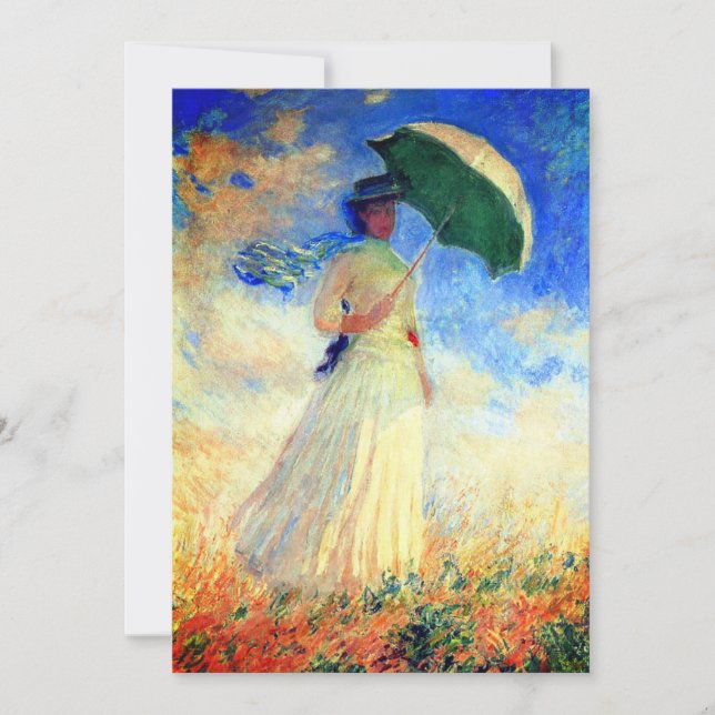 Monet Woman with a Parasol Facing Right Card (Front)