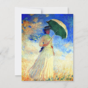 Monet Woman with a Parasol Facing Right Invitation