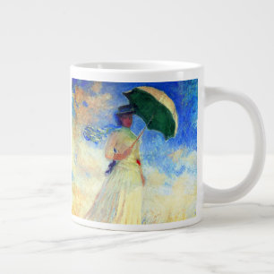 Monet Woman with a Parasol Facing Right Large Coffee Mug