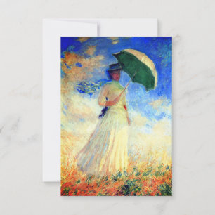 Monet Woman with a Parasol Facing Right Save The Date