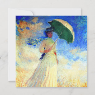 Monet Woman with a Parasol Facing Right Save The Date
