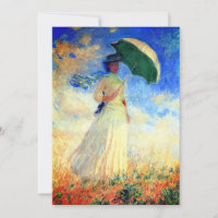 Monet Woman with a Parasol Facing Right