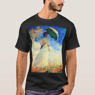 Monet Woman with a Parasol Facing Right T-Shirt
