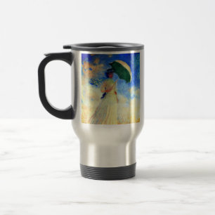 Monet Woman with a Parasol Facing Right Travel Mug