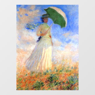 Monet Woman with a Parasol Facing Right Window Cling