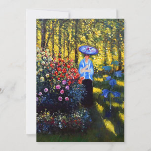 Monet Woman with a Parasol in Garden Card