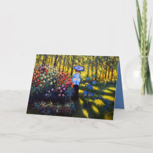 Monet Woman with a Parasol in Garden Invitation
