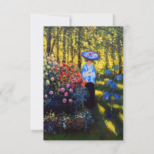 Monet Woman with a Parasol in Garden Invitation