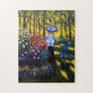 Monet Woman with a Parasol in Garden Jigsaw Puzzle