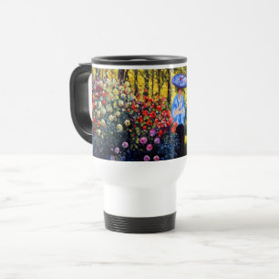 Monet Woman with a Parasol in Garden Travel Mug