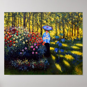 Monet Woman with a Parasol in the Garden  Poster