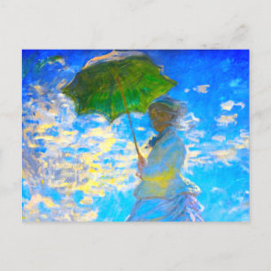 Monet Woman with a Parasol Invitation Postcard