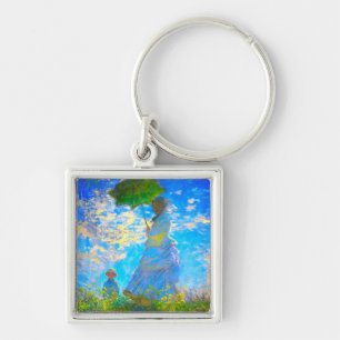 Monet Woman with a Parasol Key Ring