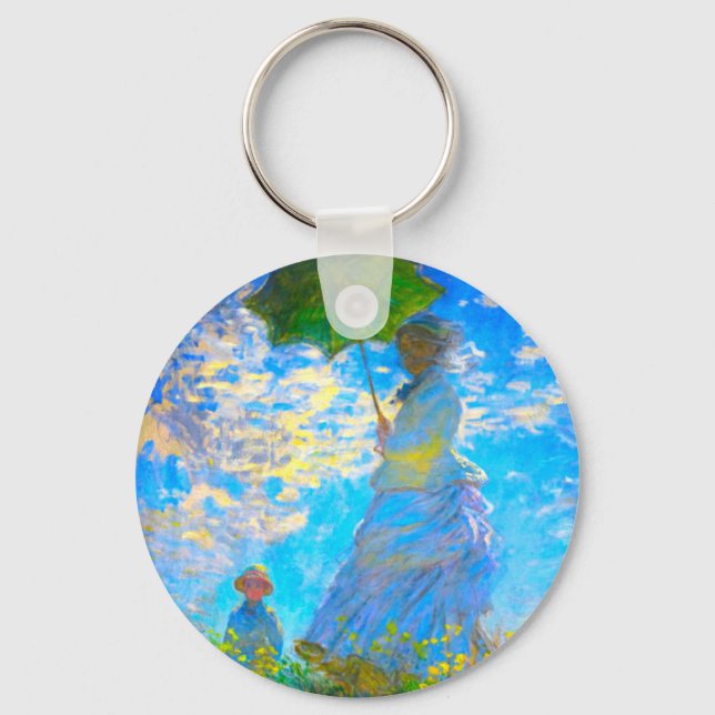 Monet Woman with a Parasol Key Ring (Front)