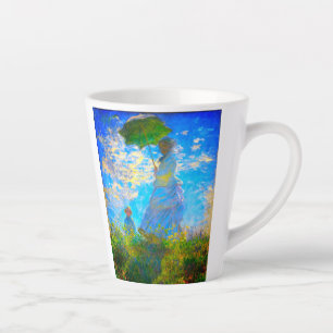 Monet Woman with a Parasol Latte Mug