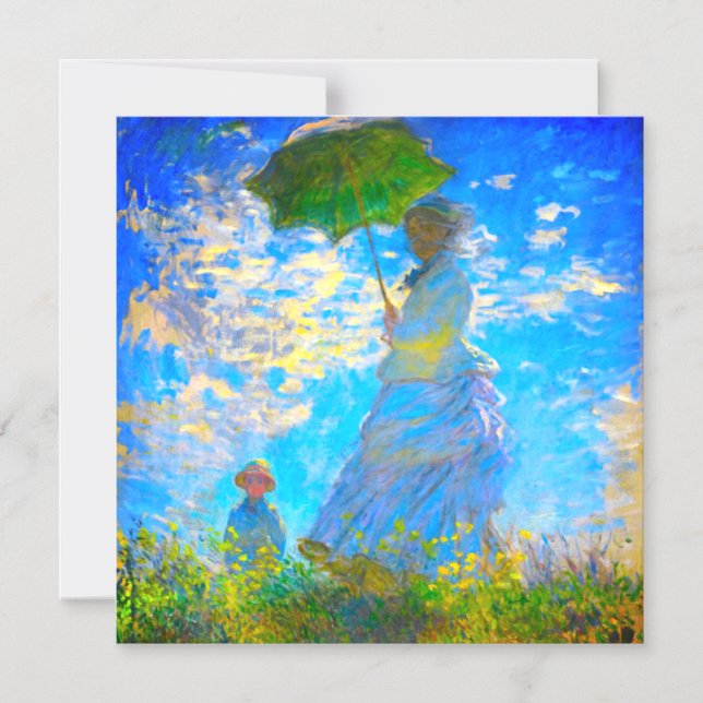 Monet Woman with a Parasol Magnetic Invitation (Front)
