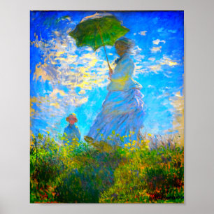 Monet Woman with a Parasol Poster