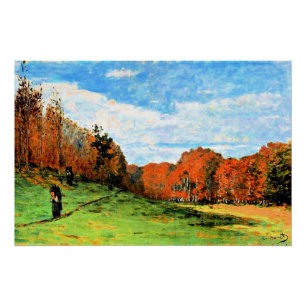 Monet - Woodbearers in Fontainebleau Poster