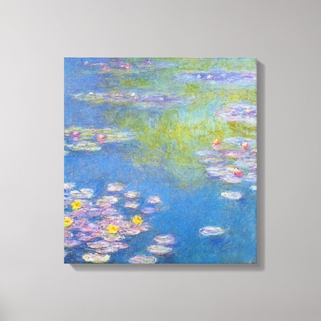 Monet Yellow Water Lilies Canvas Print (Front)