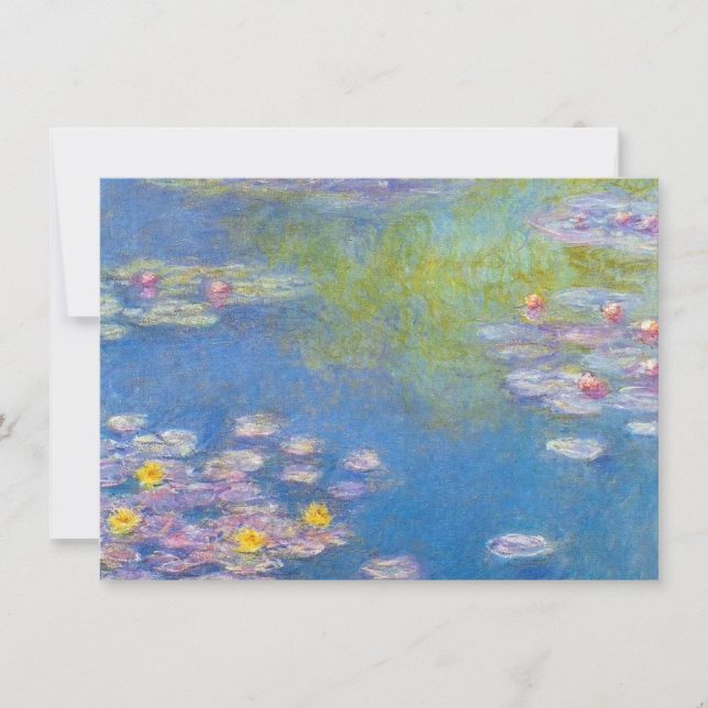 Monet Yellow Water Lilies Invitations (Front)